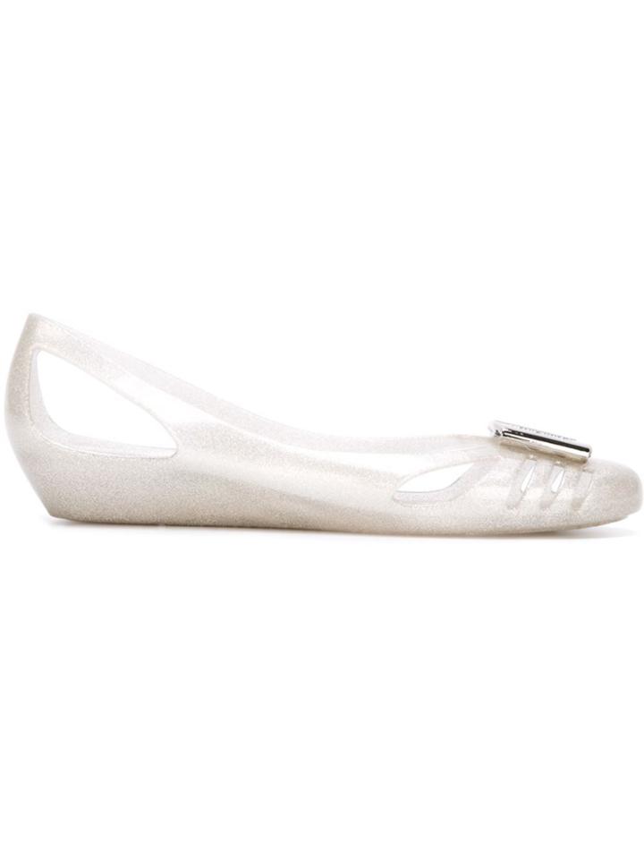 Salvatore Ferragamo Wedge Ballerina Shoes - Grey