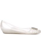 Salvatore Ferragamo Wedge Ballerina Shoes - Grey