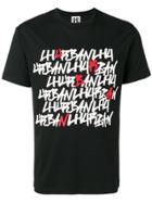 Les Hommes Urban Print T-shirt - Black