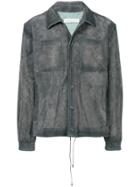 Golden Goose Deluxe Brand Fitted Leather Jacket - Grey