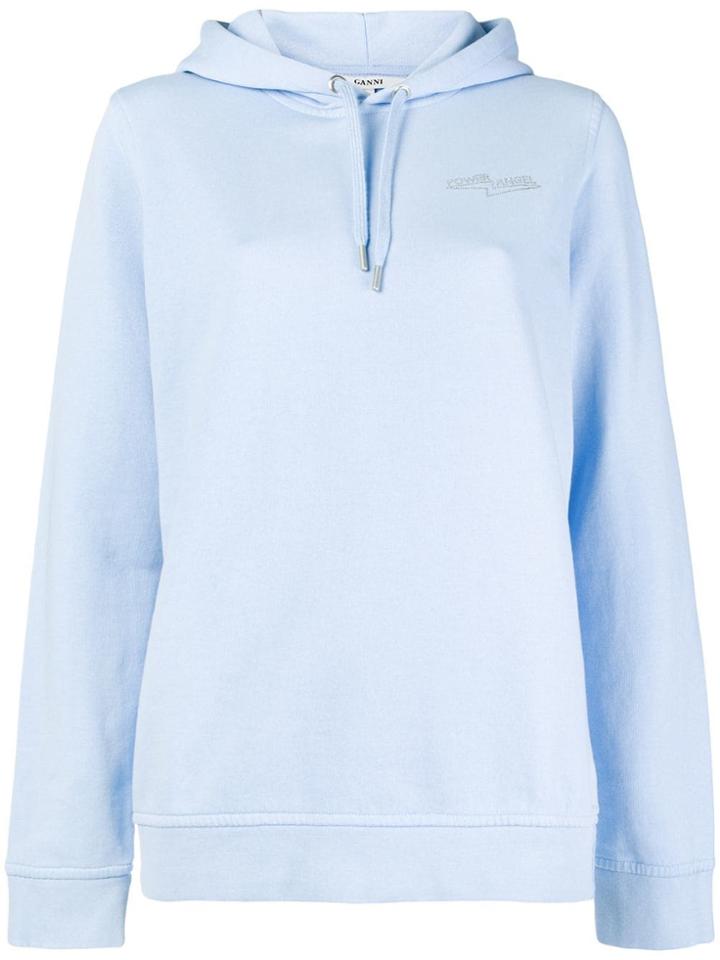 Ganni Power Angel Hoodie - Blue