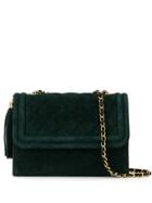Chanel Pre-owned 1990's Quilted Fringe Chain Shoulder Bag - Green
