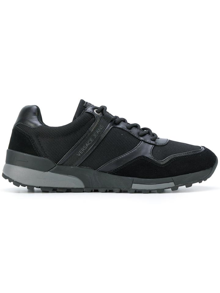 Versace Jeans Panelled Sneakers - Black