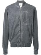 Lost & Found Rooms Chest Detail Bomber Jacket - Grey