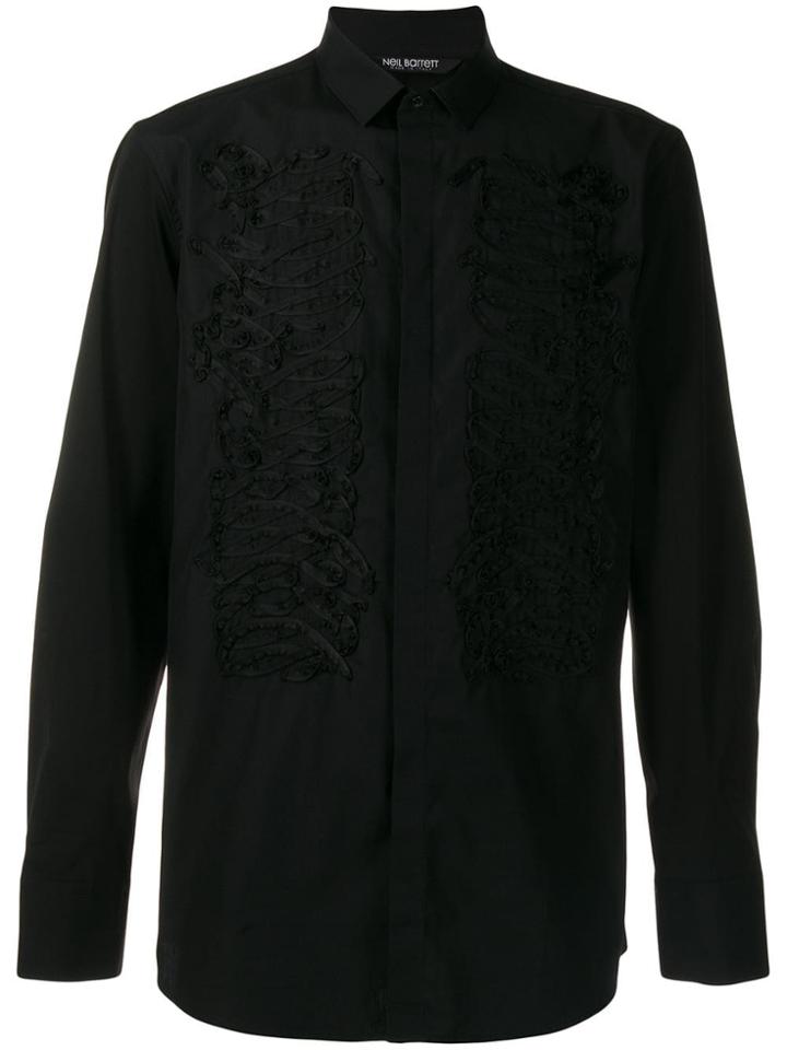 Neil Barrett Appliqué Detail Shirt - Black