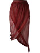 Romeo Gigli Pre-owned Draped Wrap Skirt - Red