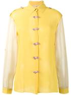 Marco De Vincenzo Bow Embellished Shirt - Yellow & Orange