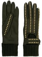 Moschino Studded Gloves - Green