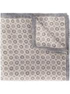 Eleventy Woven Pocket Square, Men's, Grey, Linen/flax/cotton