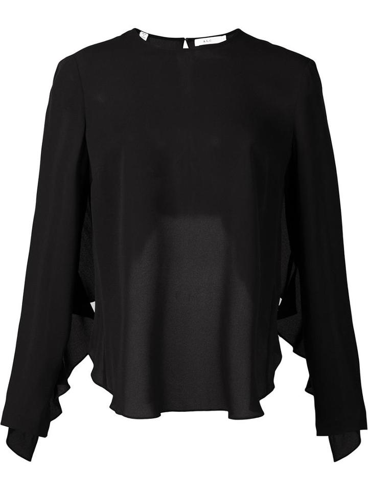A.l.c. 'sally' Top, Size: 8, Black, Silk
