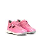 Hogan Kids Sequin Logo Sneakers, Girl's, Size: 24, Pink/purple