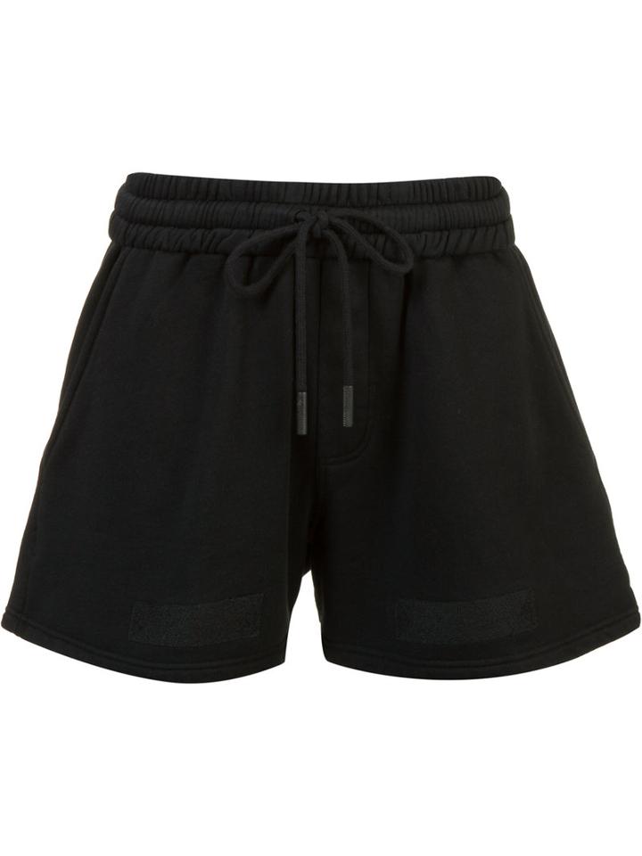 Off-white Auction House Stripe Print Shorts, Size: Xxl, Black, Cotton