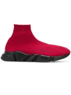 Balenciaga Speed Mid-top Sneakers - Red