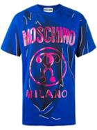 Moschino Trompe-l'oeil T-shirt, Men's, Size: 50, Blue, Cotton