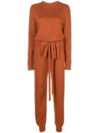 Oscar De La Renta Crew Neck Jumpsuit - Orange