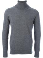 Ami Alexandre Mattiussi Turtleneck Sweater - Saddle Sleeve - Grey