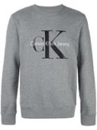Calvin Klein Jeans Logo Print Sweatshirt, Men's, Size: Medium, Grey, Cotton