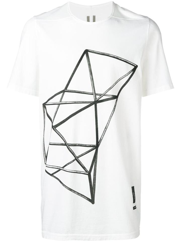Rick Owens Drkshdw Drkshdw Geometric Print T-shirt - White