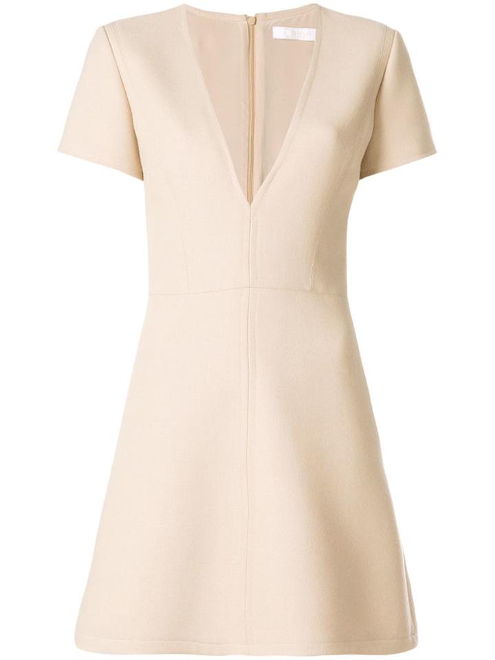 Chloé A-line Dress - Nude & Neutrals
