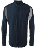 Abasi Rosborough Mesh Panel Shirt, Men's, Size: Large, Blue, Cotton