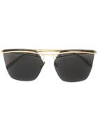 Alexander Mcqueen Eyewear Oversized Sunglasses - Metallic