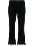 J Brand Lace Detail Cropped-length Trousers - Black