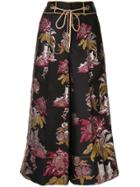 Peter Pilotto Floral Pattern Jacquard Culottes - Black