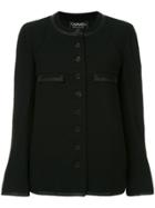 Chanel Vintage Embroidered Trim Jacket - Black