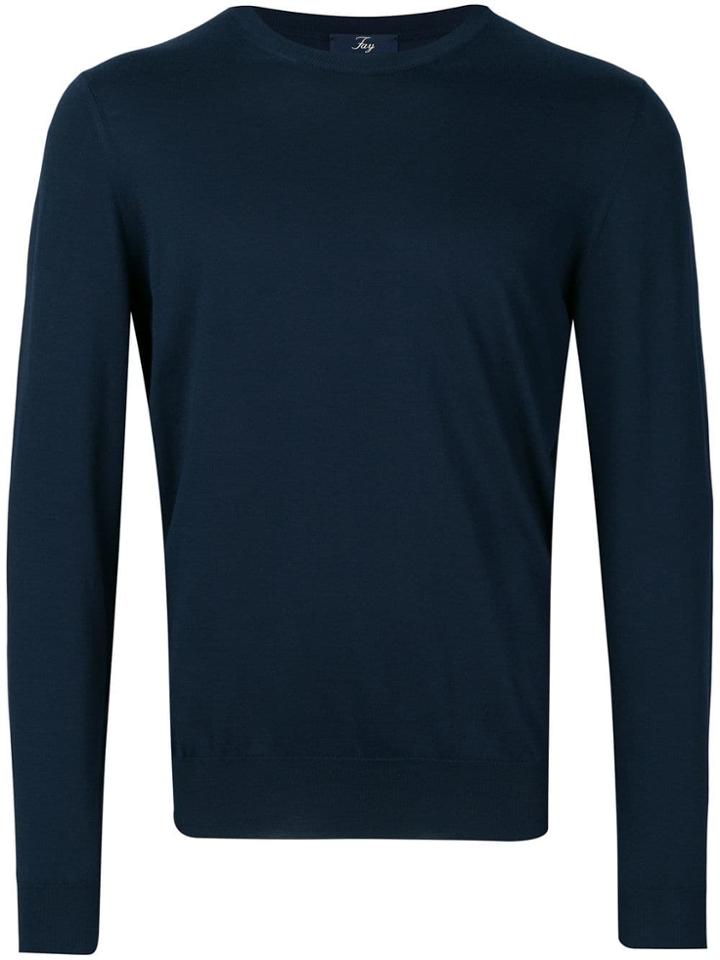 Fay Crew Neck Sweatshirt - Blue