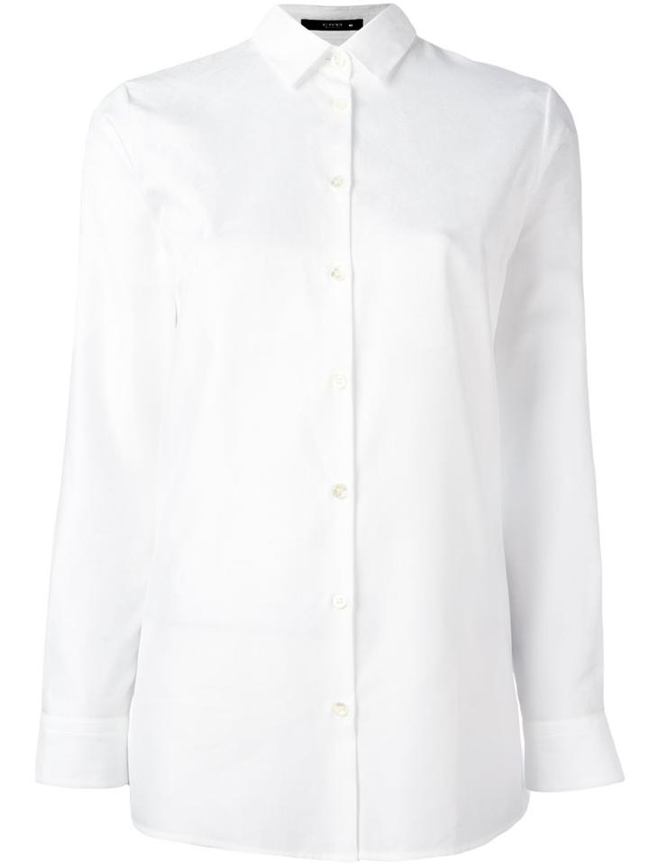 Etro Classic Long Sleeve Shirt, Women's, Size: 42, White, Cotton