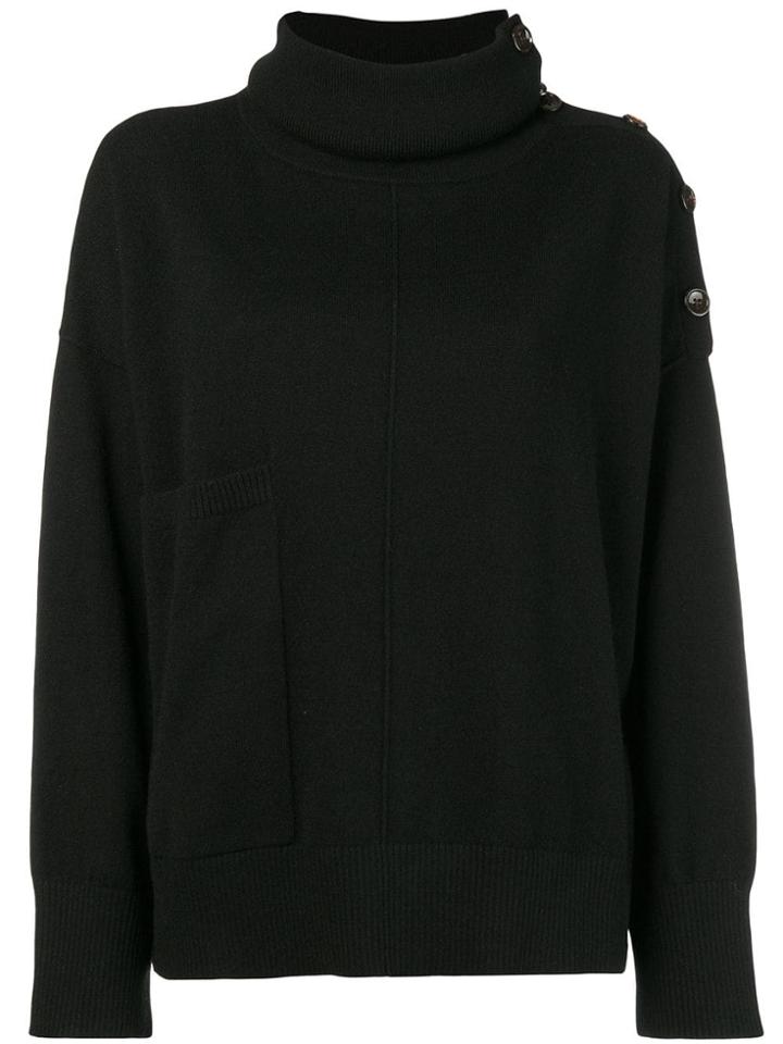 Joseph Roll Neck Jumper - Black
