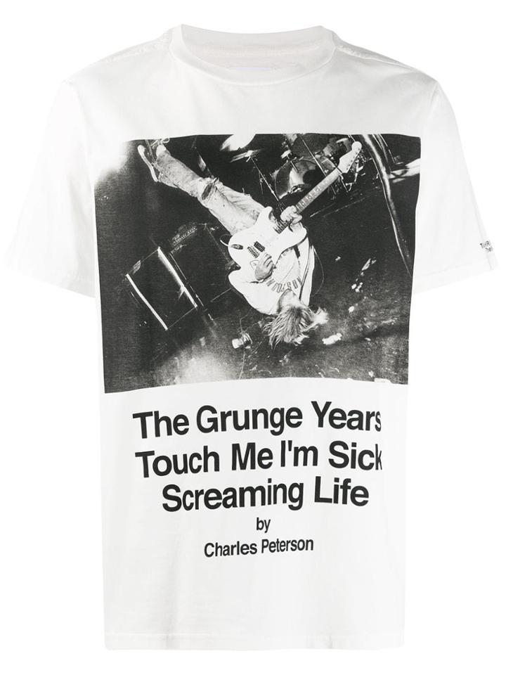Takahiromiyashita The Soloist Graphic Grunge Slogan T-shirt - White