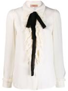 Twin-set Ruffled Detail Shirt - White