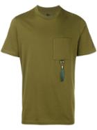 Oamc Chest Pocket T-shirt, Size: Xl, Green, Cotton/turkey Feather