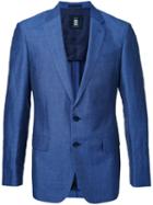 Kent & Curwen Two Button Blazer, Men's, Size: 52, Blue, Linen/flax/wool