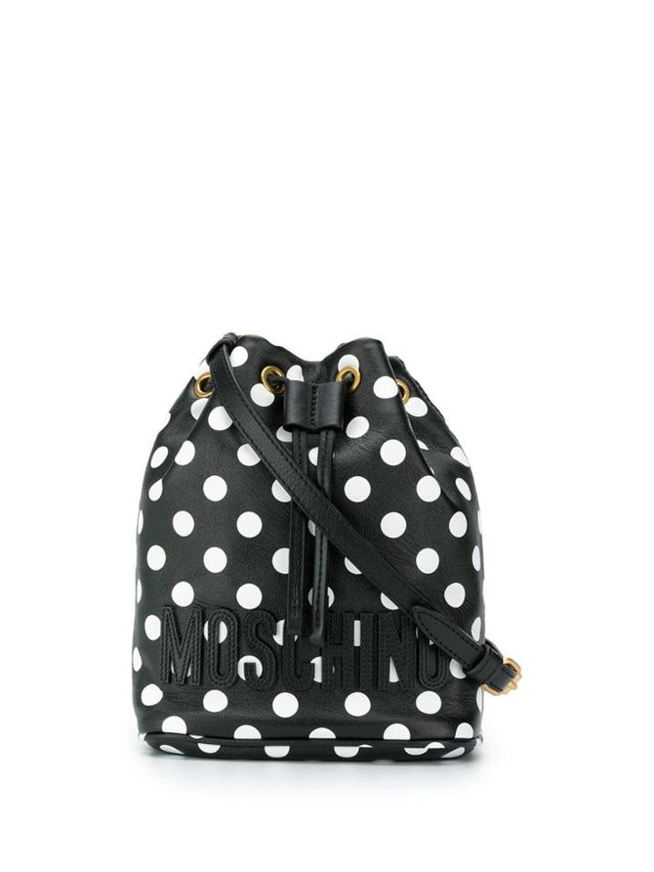 Moschino Spotted Bucket Bag - Black