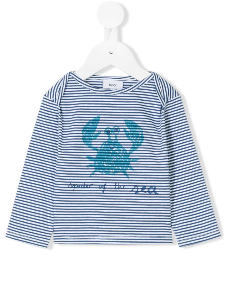 Knot - Sea Spider Striped Top - Kids - Cotton/spandex/elastane - 18 Mth, White