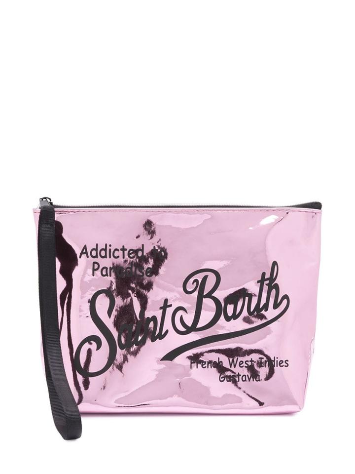 Mc2 Saint Barth Logo Print Wash Bag - Pink