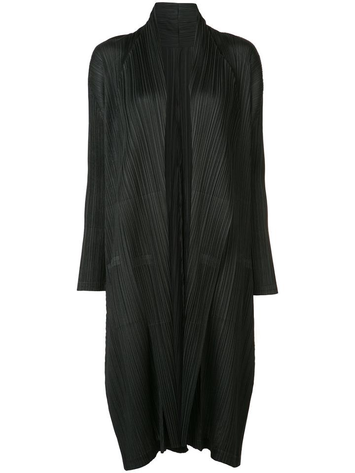 Pleats Please By Issey Miyake - High Neck Coat - Women - Polyester - 2, Black, Polyester