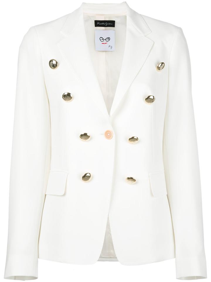 Rossella Jardini Buttoned Blazer - White