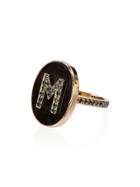 Carolina Bucci 18kt Rose Gold Initial Ring