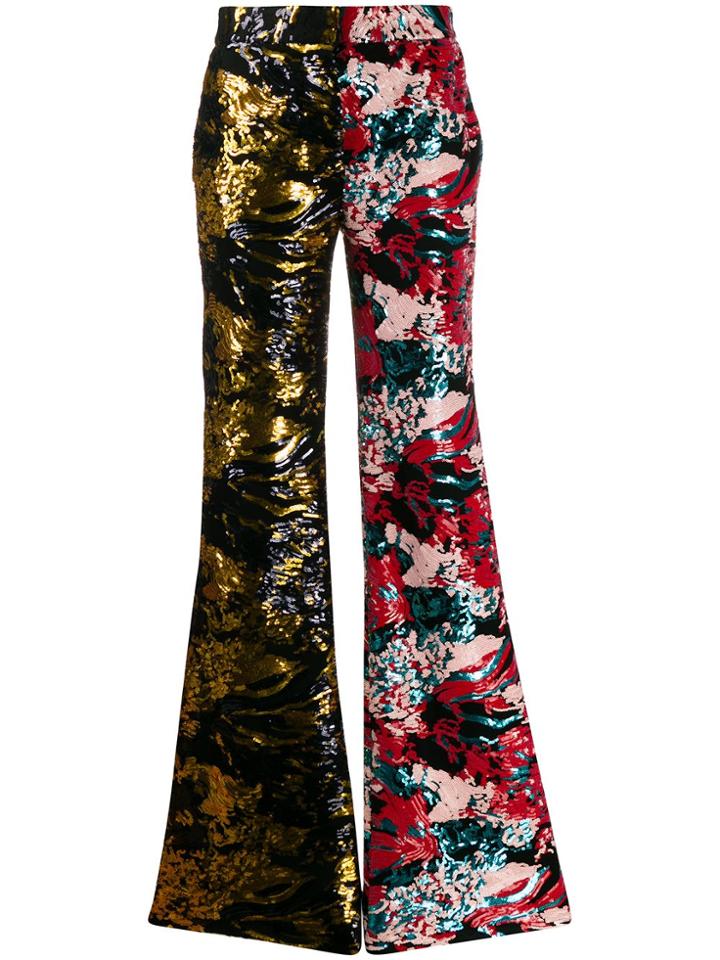 Halpern High Waisted Flared Trousers - Black