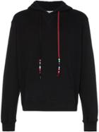 Jw Anderson Beaded Drawstring Cotton Hoodie - Black