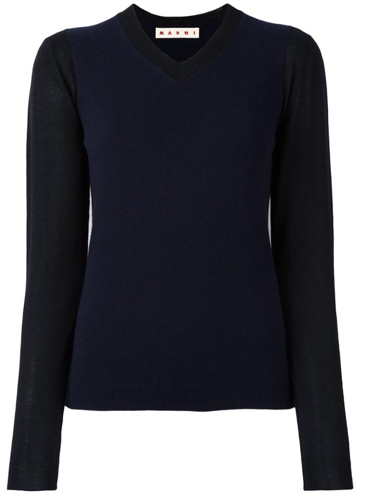 Marni Cashmere Two Tone Jumper - Blue