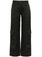 Wales Bonner High Waisted Wide-leg Cargo Trousers - Black