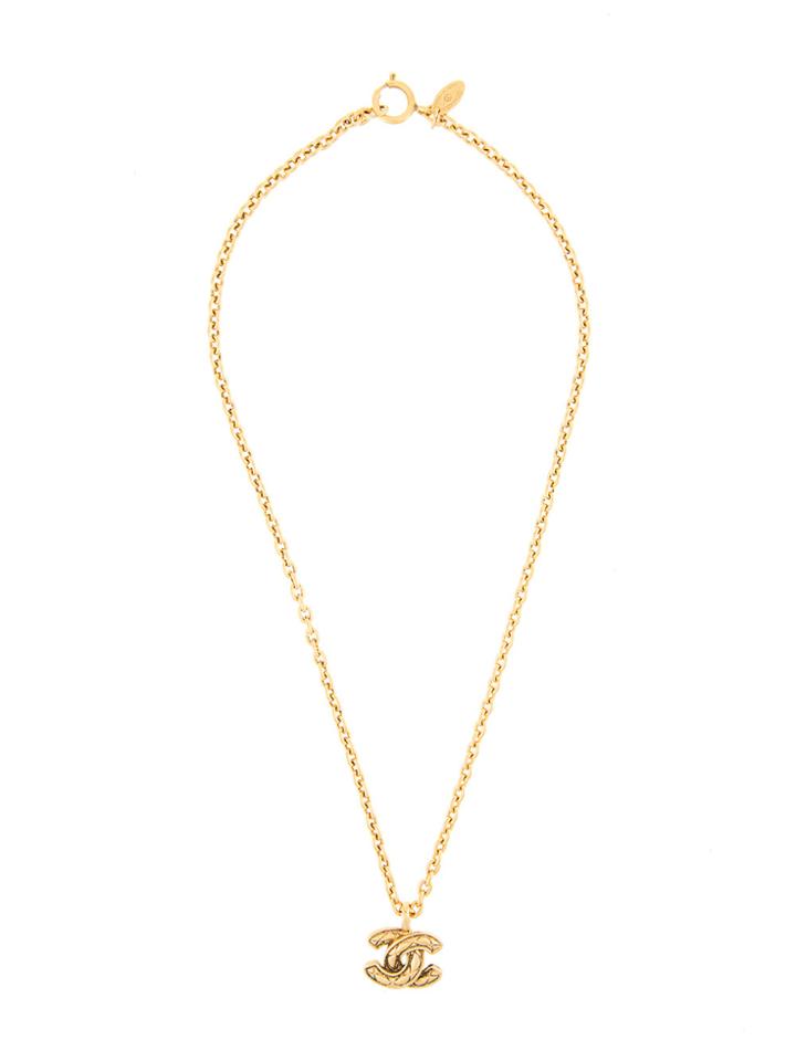 Chanel Vintage Matelesse Stitch Necklace - Metallic