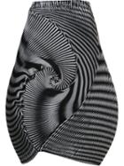 Issey Miyake 'optical 1' Skirt, Women's, Size: 2, Black, Polyester/polyurethane/triacetate