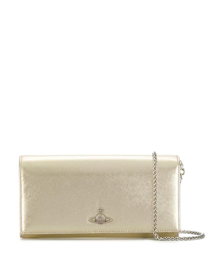 Vivienne Westwood Wide Logo Wallet - Gold