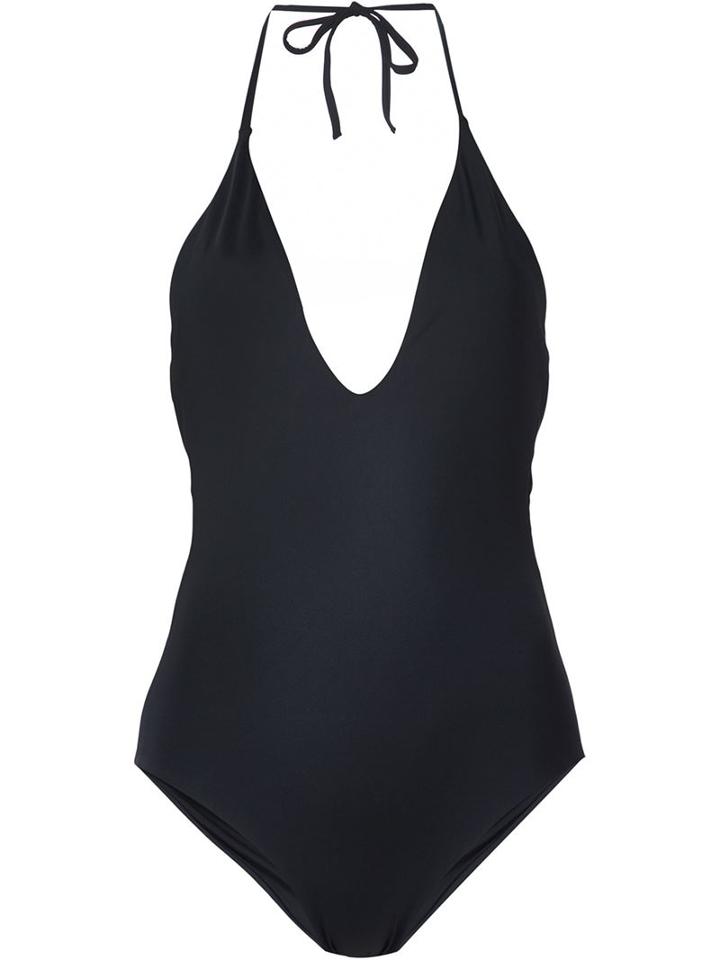 Onia Nina Halter One-piece, Women's, Size: M, Black, Nylon/spandex/elastane