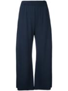 Fabiana Filippi - Flared Cropped Trousers - Women - Polyamide/viscose - 38, Blue, Polyamide/viscose